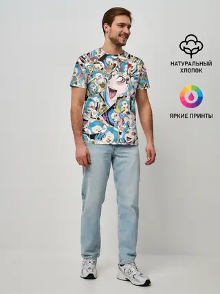 Мужская базовая футболка / Jinx Ahegao