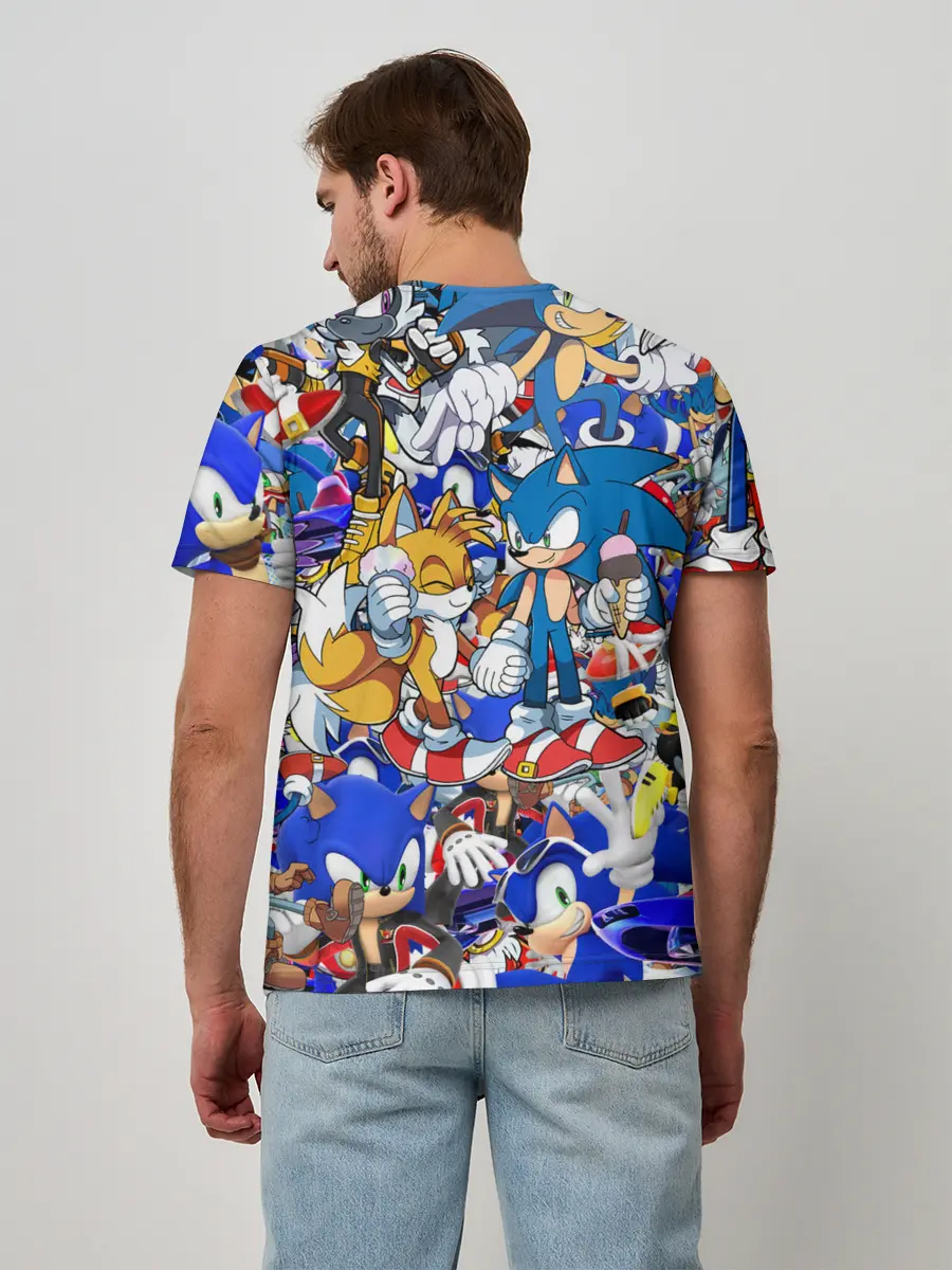 Мужская базовая футболка / SONIC PATTERN | СОНИК
