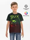 Детская базовая футболка / Truck neon