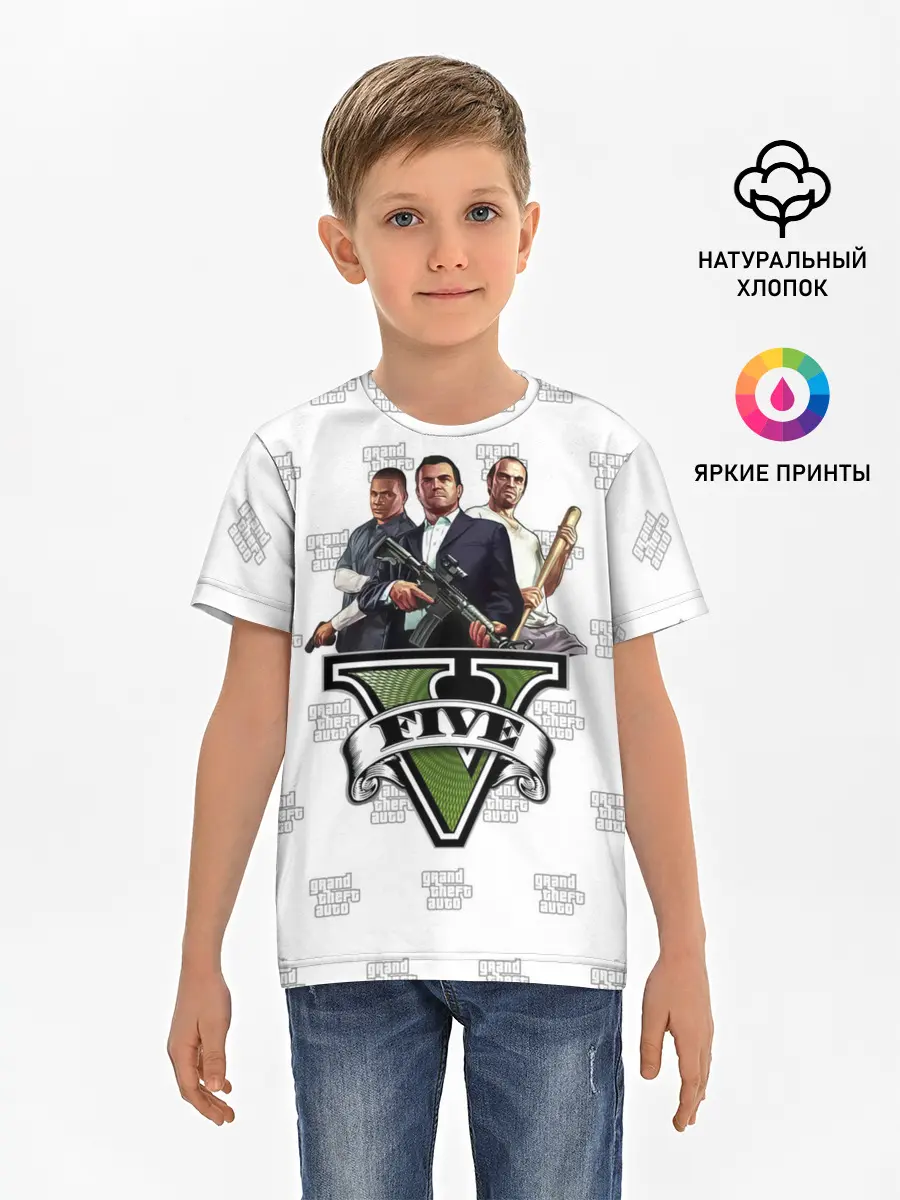 Детская базовая футболка / Grand Theft Auto FIVE