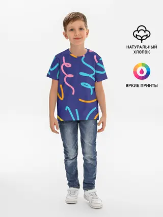 Детская базовая футболка / Одноцветная ячейка