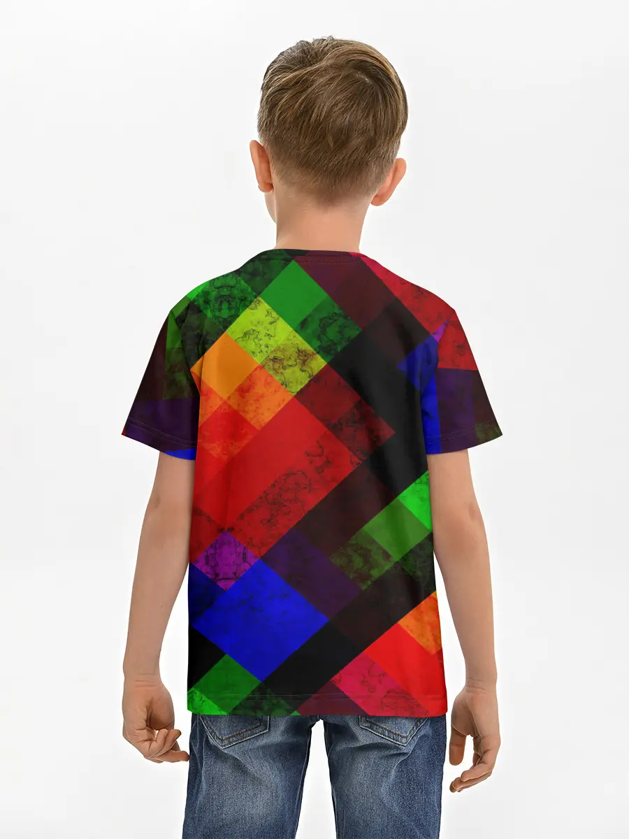 Детская базовая футболка / Яркий геометрический узор