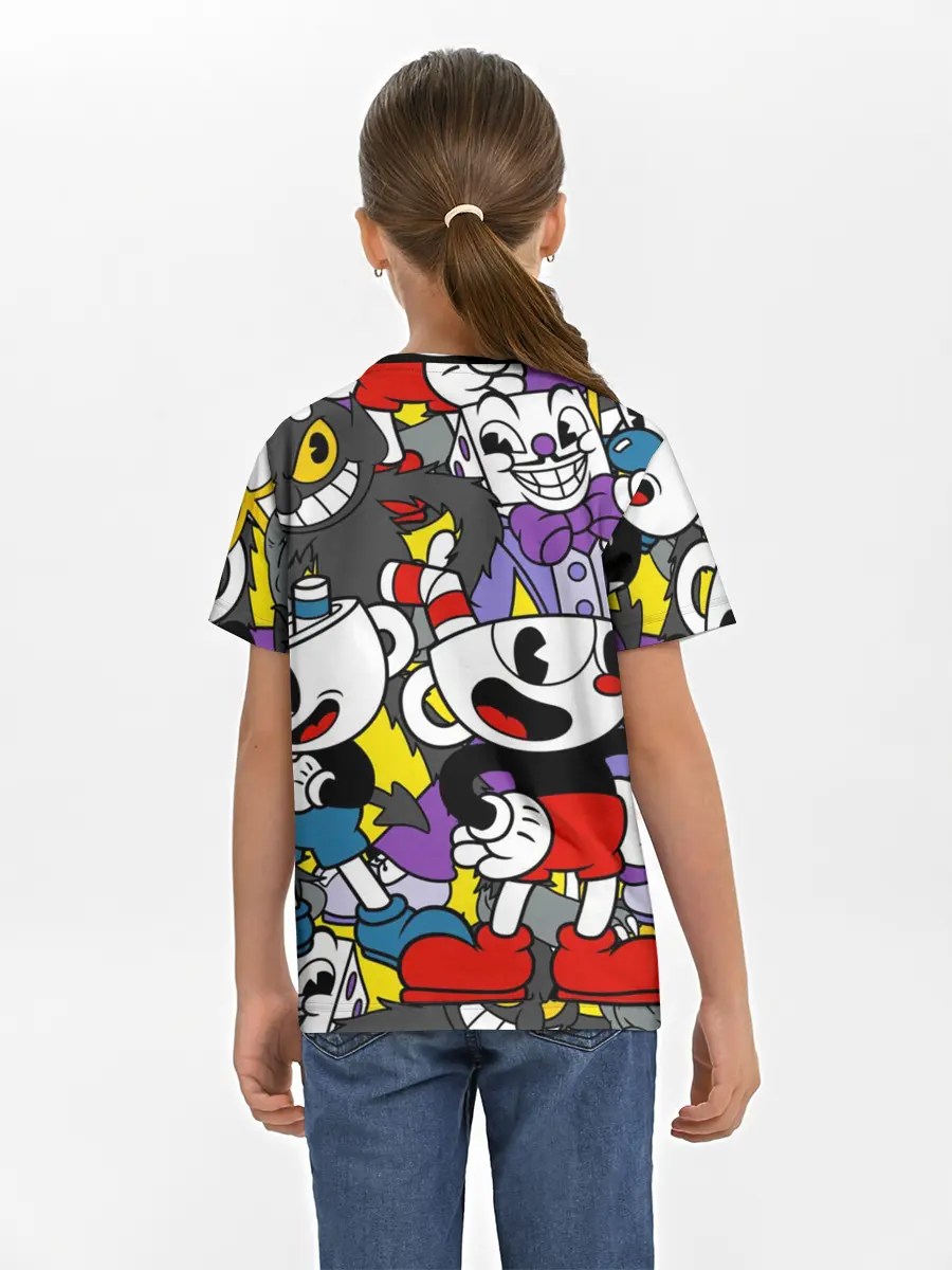 Детская базовая футболка / Cuphead