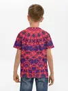 Детская базовая футболка / Круглый красный орнамент