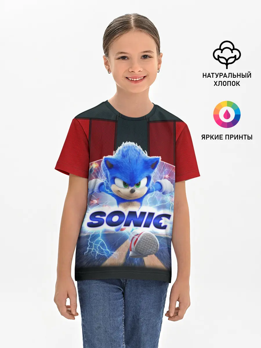 Детская базовая футболка / Соник 2020