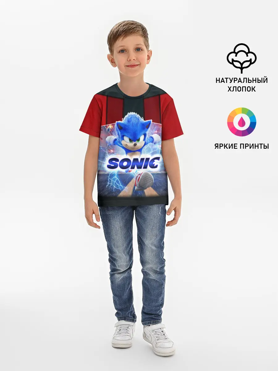 Детская базовая футболка / Соник 2020