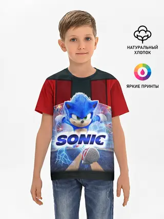 Детская базовая футболка / Соник 2020
