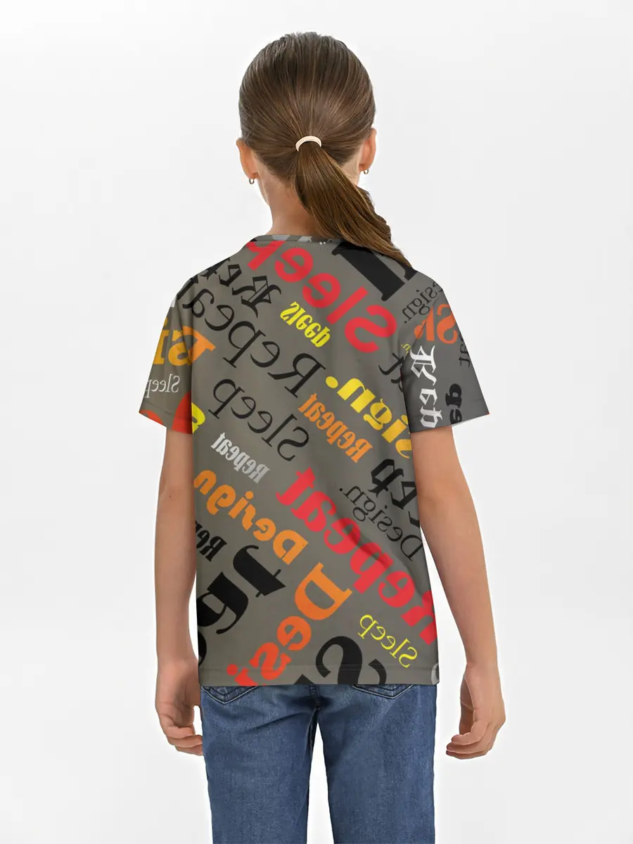 Детская базовая футболка / Буквы-надписи