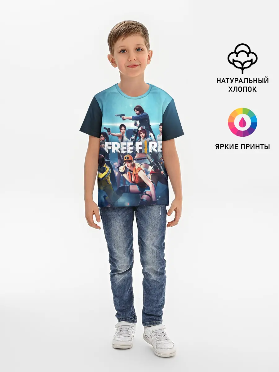 Детская базовая футболка / FREE FIRE