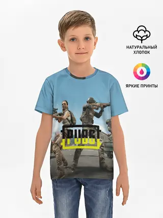 Детская базовая футболка / PUBG