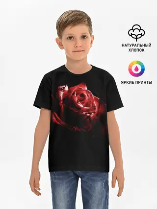 Детская базовая футболка / Кровавая роза