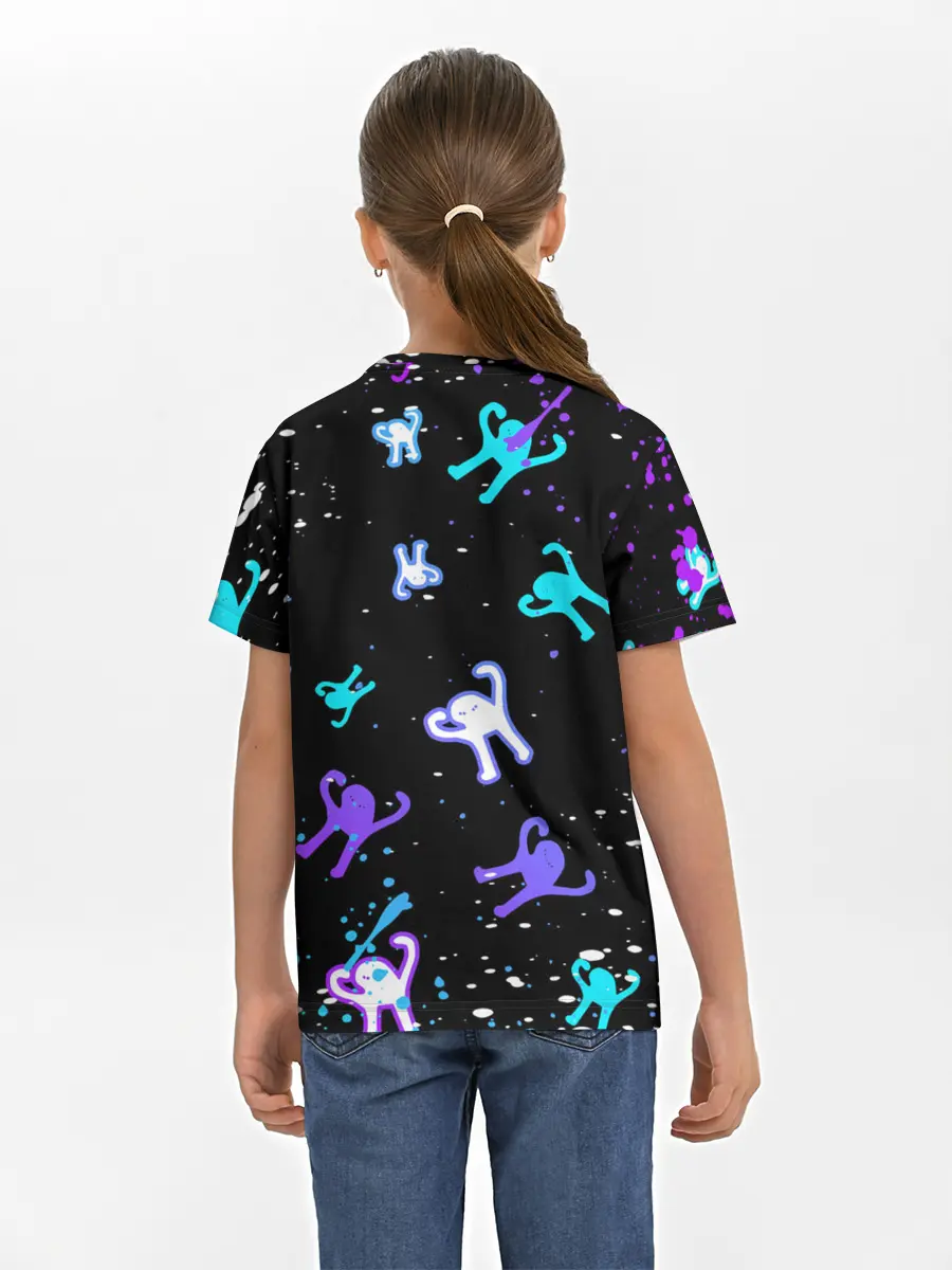 Детская базовая футболка / КОТ ЪУЪ СЪУКА | NEON