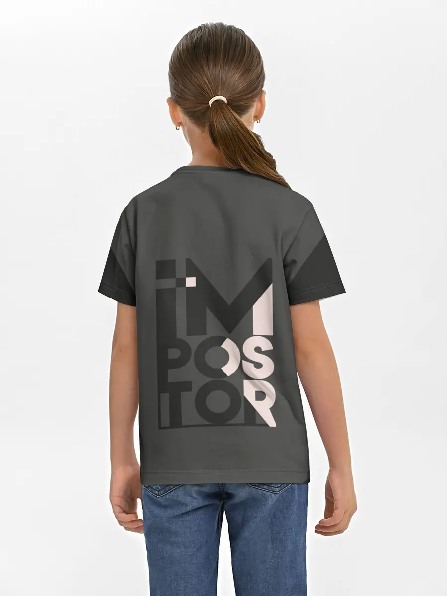 Детская базовая футболка / AMONG US | BLACK IMPOSTOR