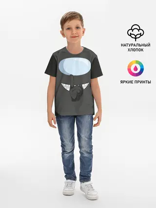 Детская базовая футболка / AMONG US | BLACK IMPOSTOR