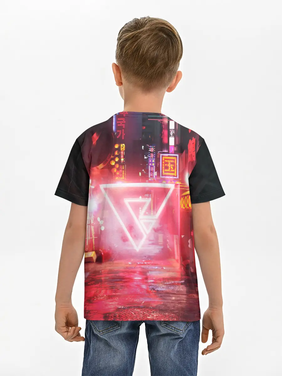 Детская базовая футболка / КИБЕР НЕОН