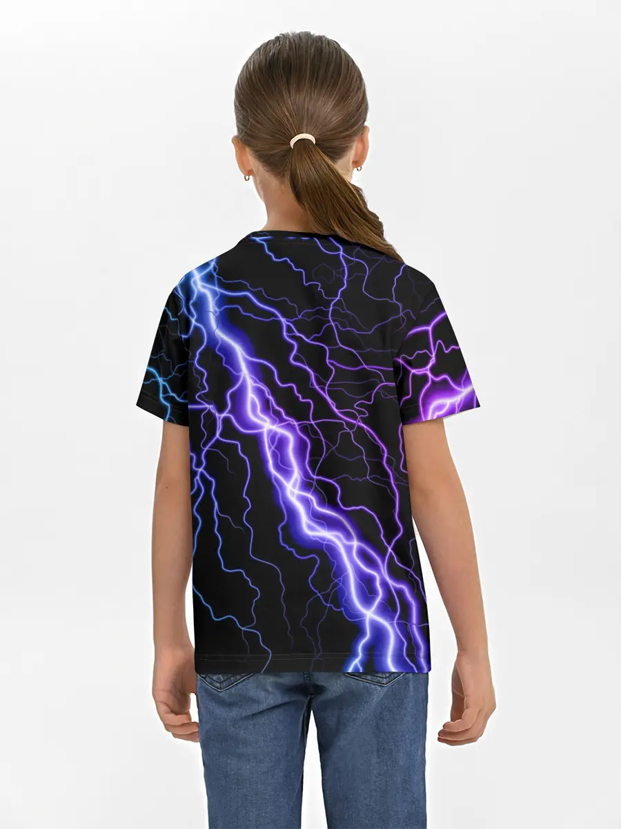 Детская базовая футболка / НЕОНОВАЯ МОЛНИЯ / ГРОЗА