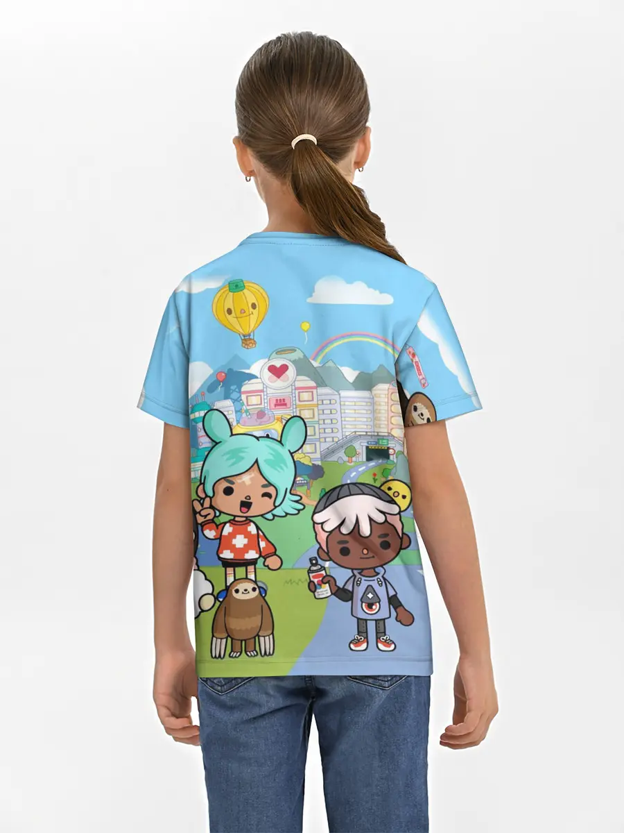 Детская базовая футболка / Toca Boca | Тока бока Рита, Зик, Нари, Леон