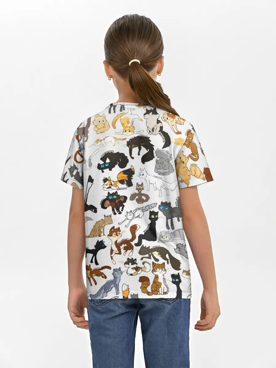 Детская базовая футболка / Котоколлаж 03