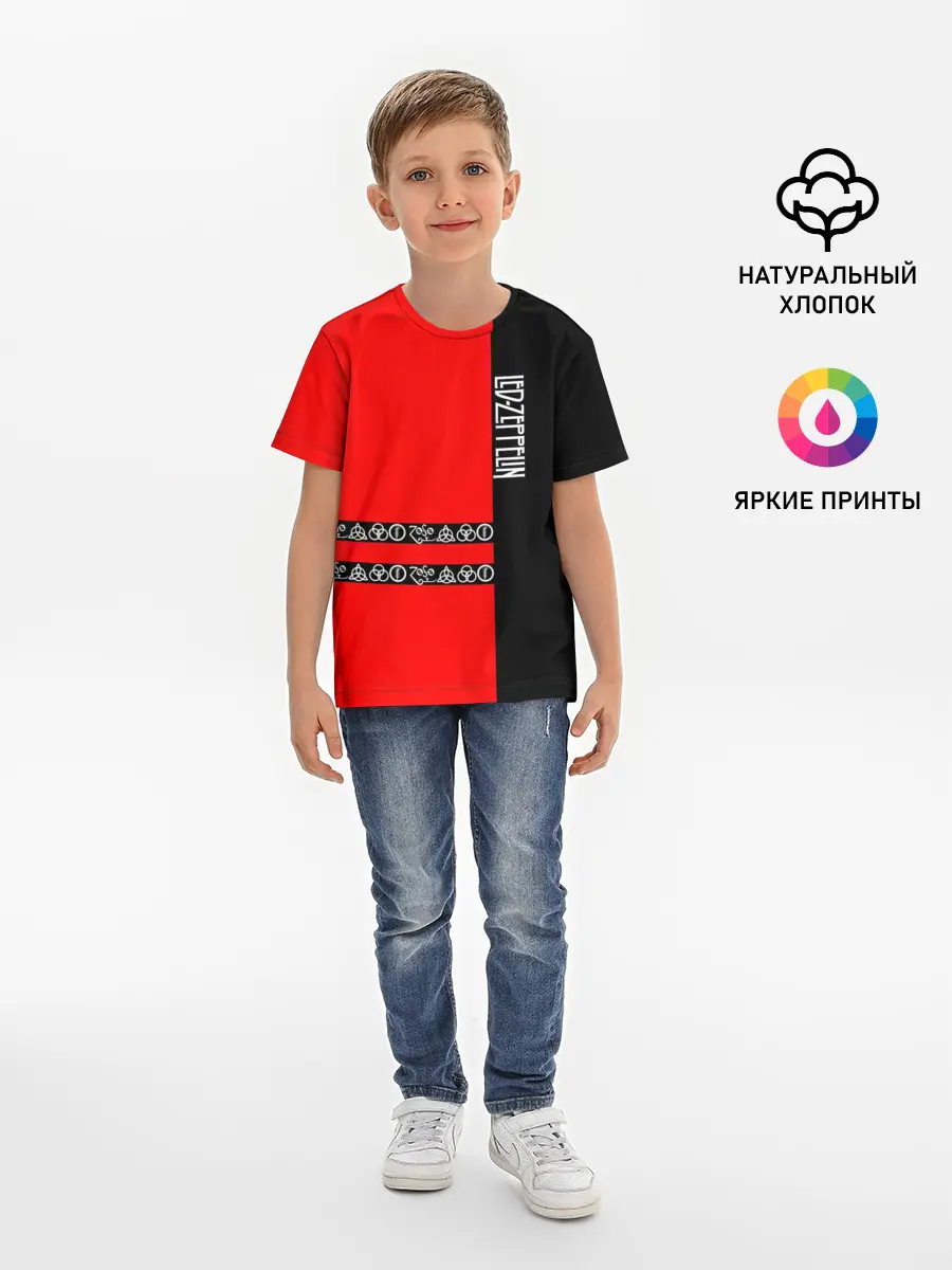 Детская базовая футболка / led zeppelin