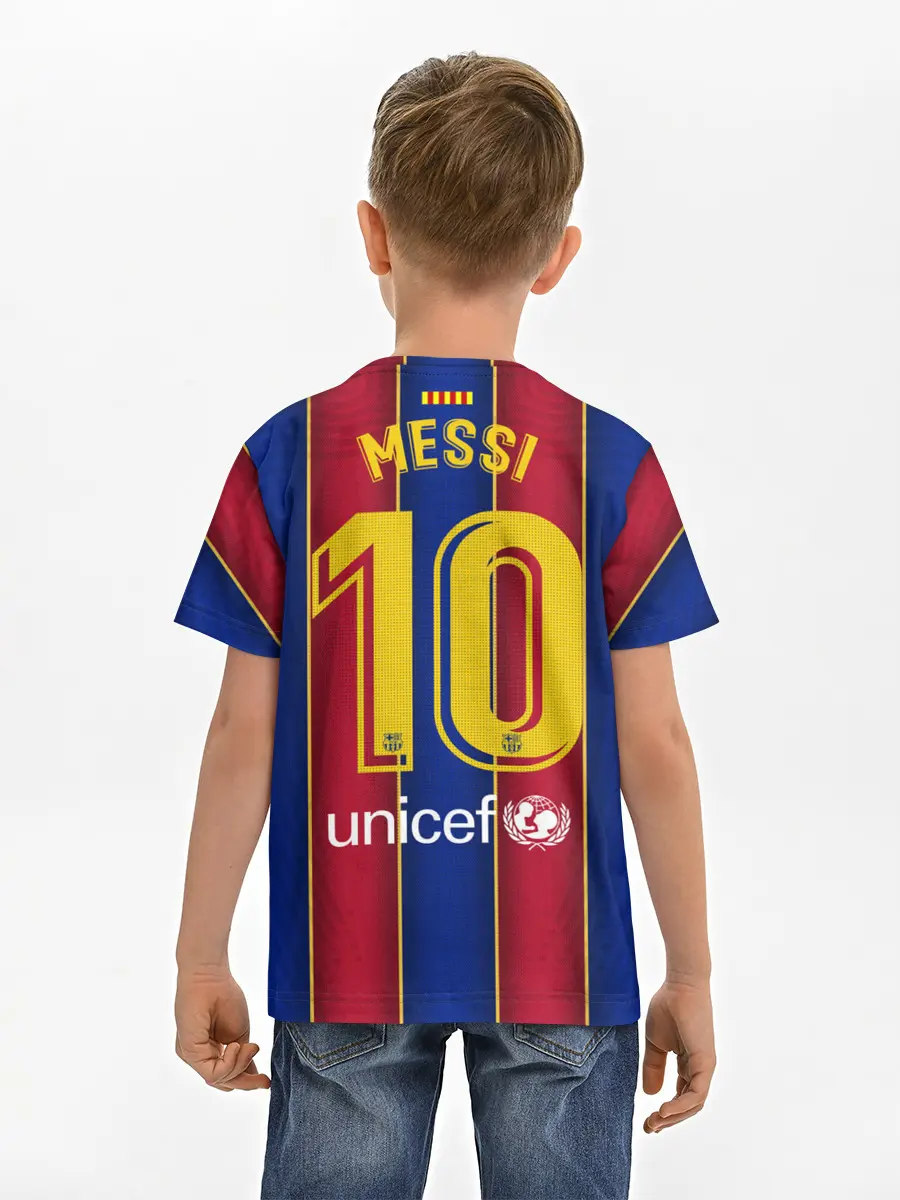 Детская базовая футболка / Messi home 20-21