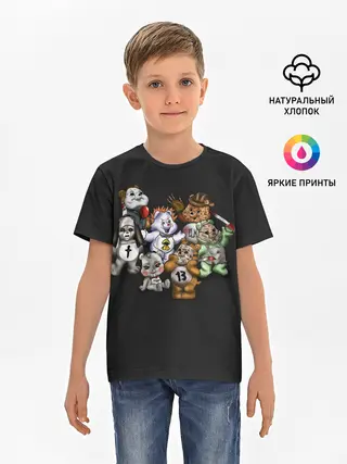 Детская базовая футболка / Страшные Мишки