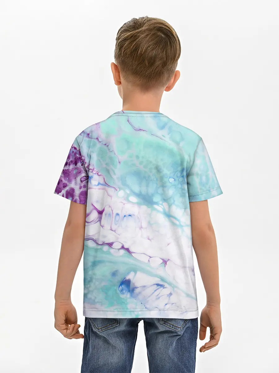 Детская базовая футболка / Цветная морская пена