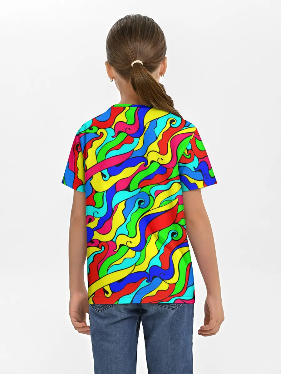Детская базовая футболка / Красочные узоры/абстракционизм