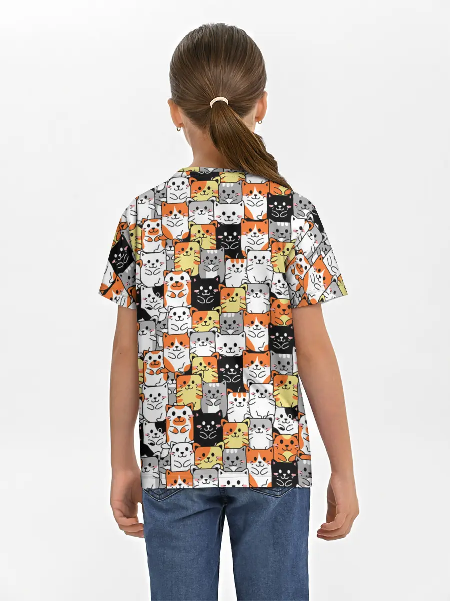 Детская базовая футболка / Котики