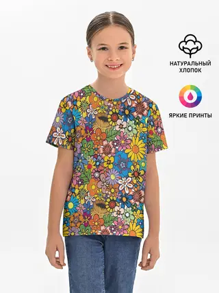 Детская базовая футболка / Букет