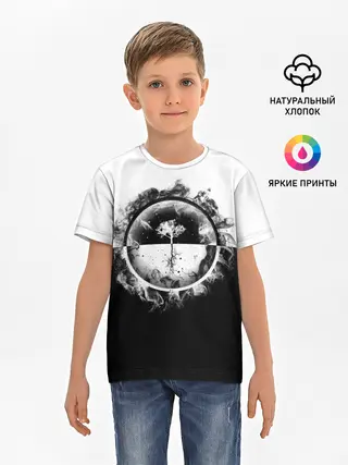 Детская базовая футболка / Black and White