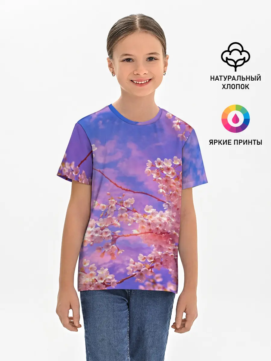 Детская базовая футболка / Сакура