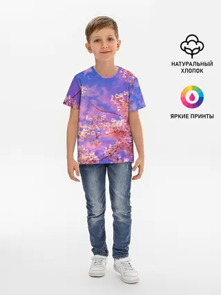 Детская базовая футболка / Сакура
