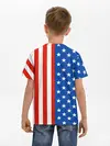 Детская базовая футболка / Американский Флаг