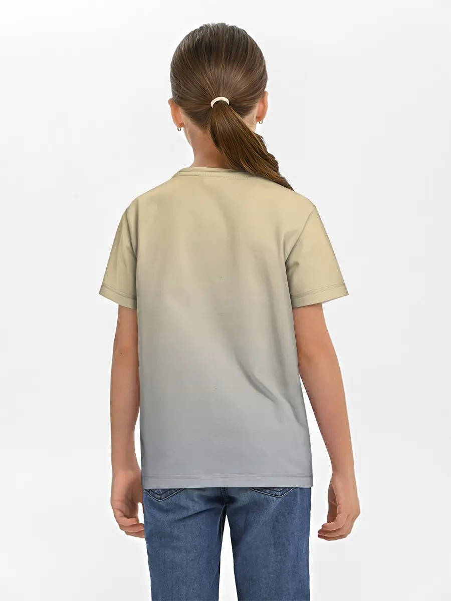 Детская базовая футболка / девочка и мышка друзья