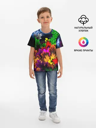 Детская базовая футболка / КИСЛОТНАЯ АБСТРАКЦИЯ