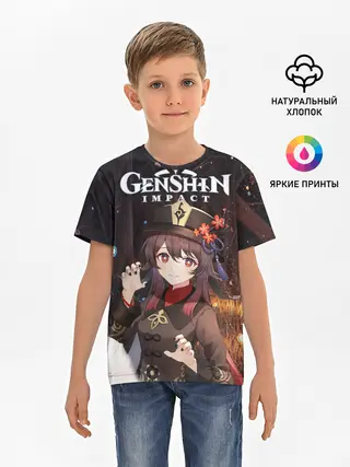 Детская базовая футболка / Hu Tao