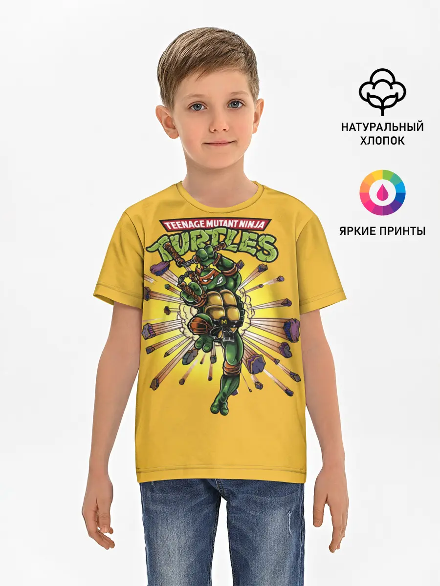 Детская базовая футболка / Врыв Микеланджело