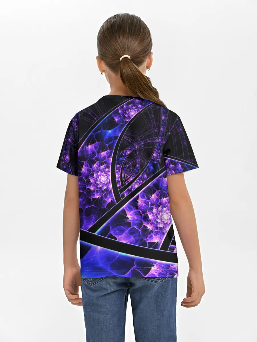 Детская базовая футболка / Фрактал линии