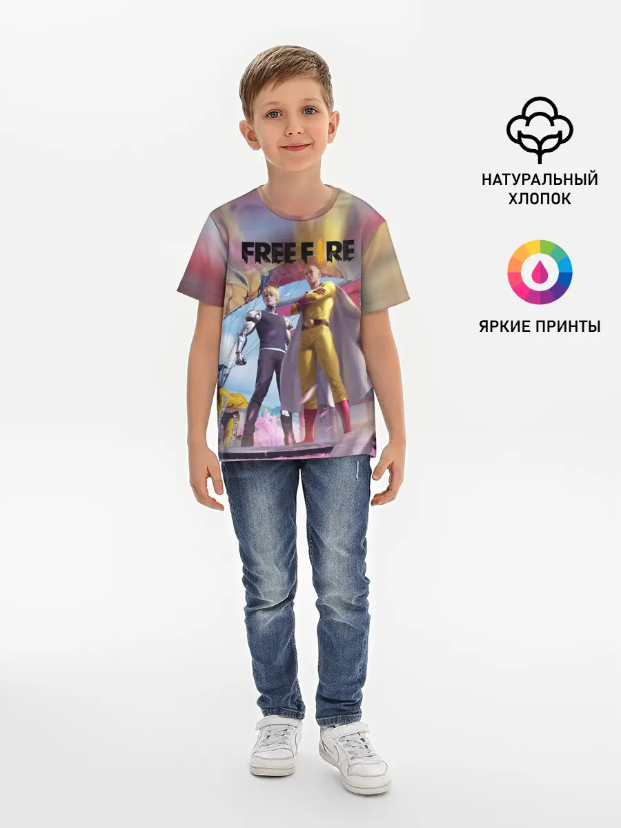 Детская базовая футболка / FREEFIRE | САЙТАМА