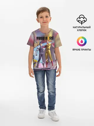Детская базовая футболка / FREEFIRE | САЙТАМА