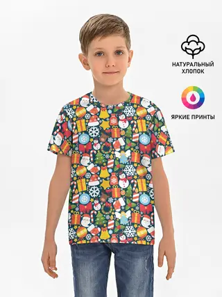 Детская базовая футболка / Новый Год