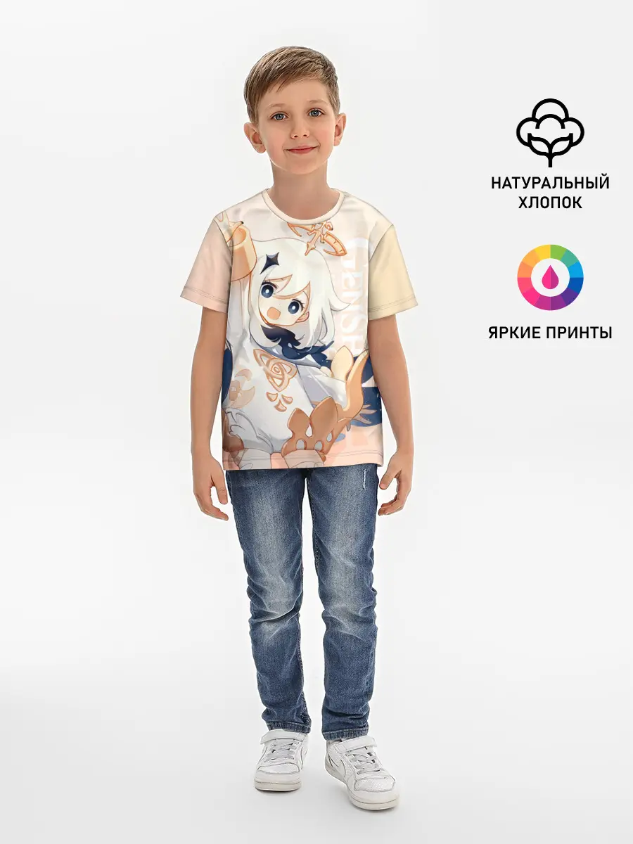 Детская базовая футболка / Genshin Impact, Паймон