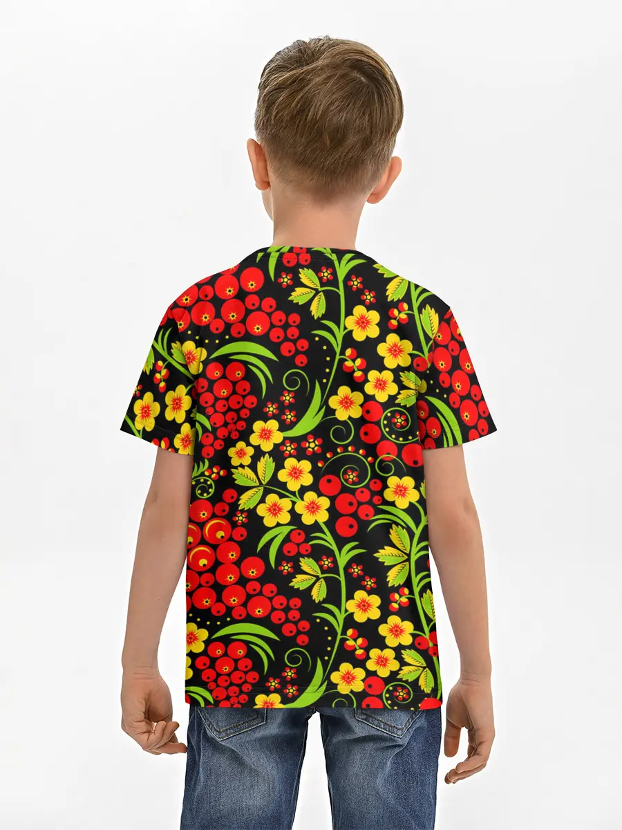 Детская базовая футболка / Хохлома