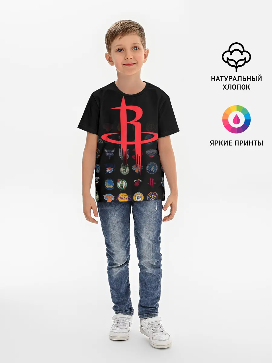 Детская базовая футболка / Houston Rockets