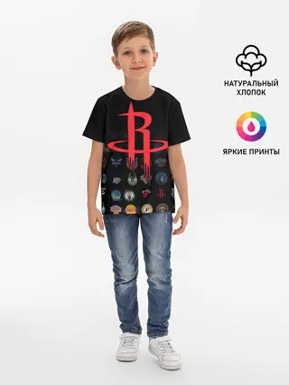 Детская базовая футболка / Houston Rockets