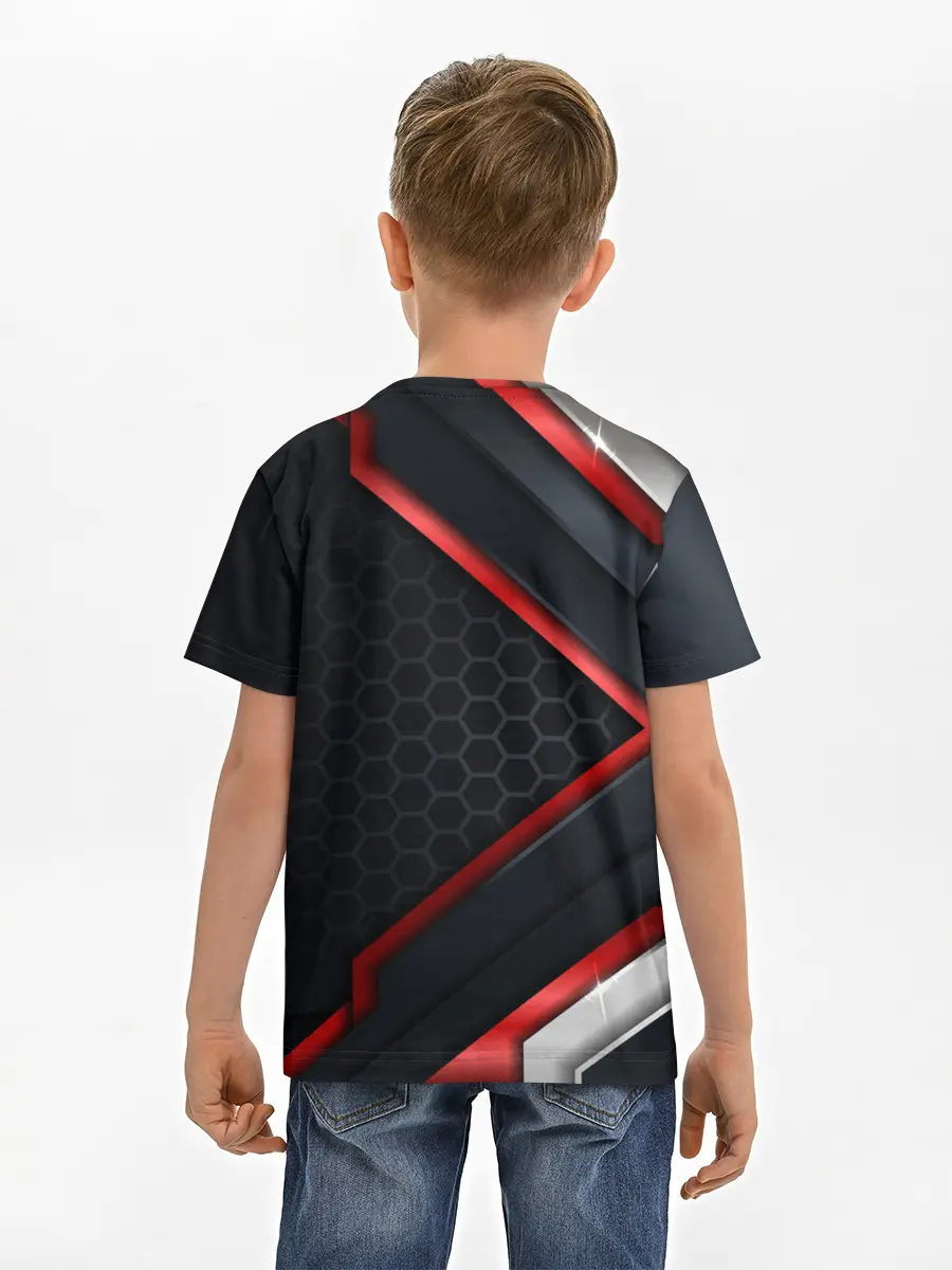 Детская базовая футболка / luxury Black 3D СОТЫ