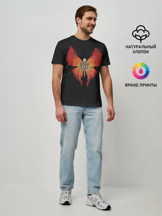 Мужская базовая футболка / Butterfly Skeleton
