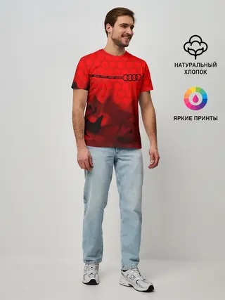 Мужская базовая футболка / Audi - Racing