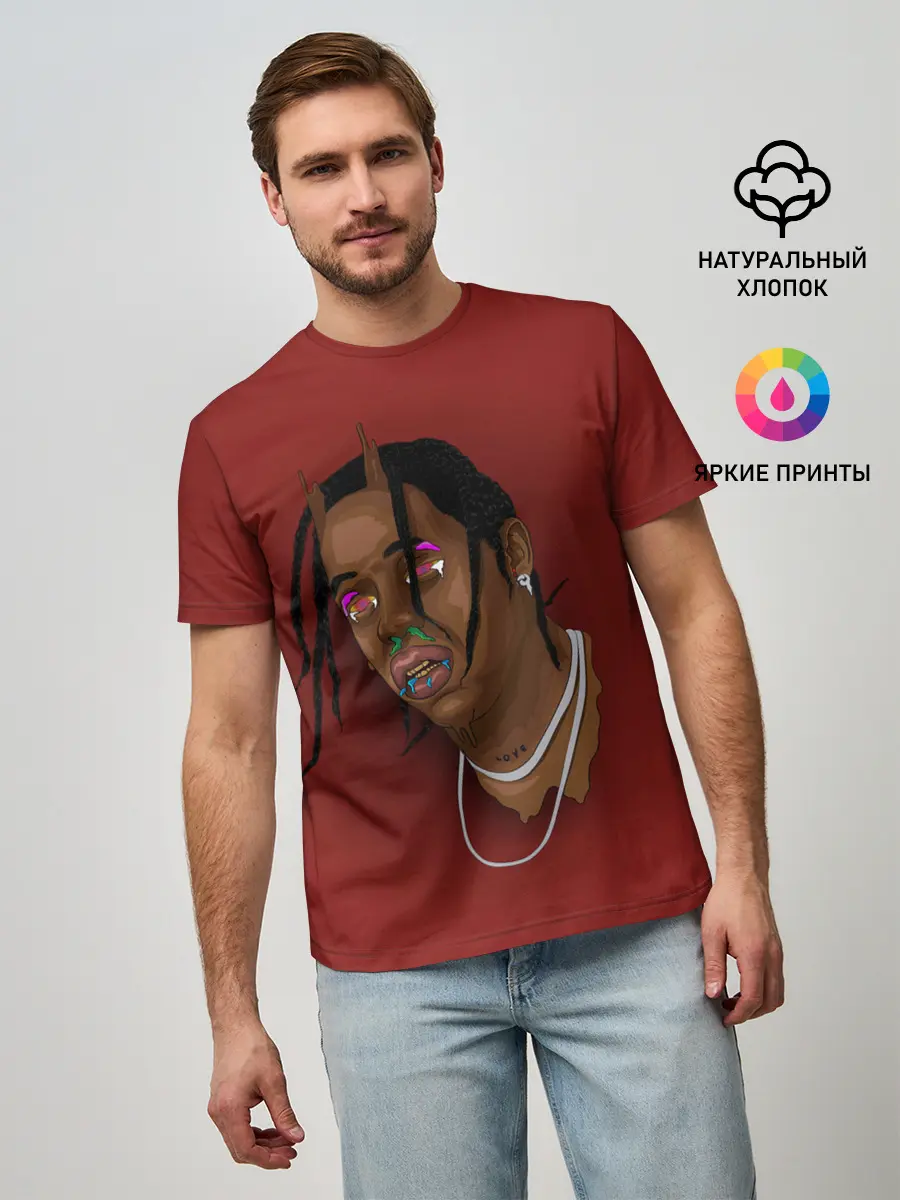 Мужская базовая футболка / Поплывший Тревис