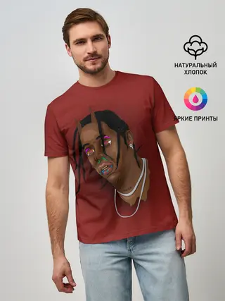 Мужская базовая футболка / Поплывший Тревис